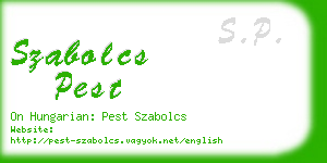 szabolcs pest business card